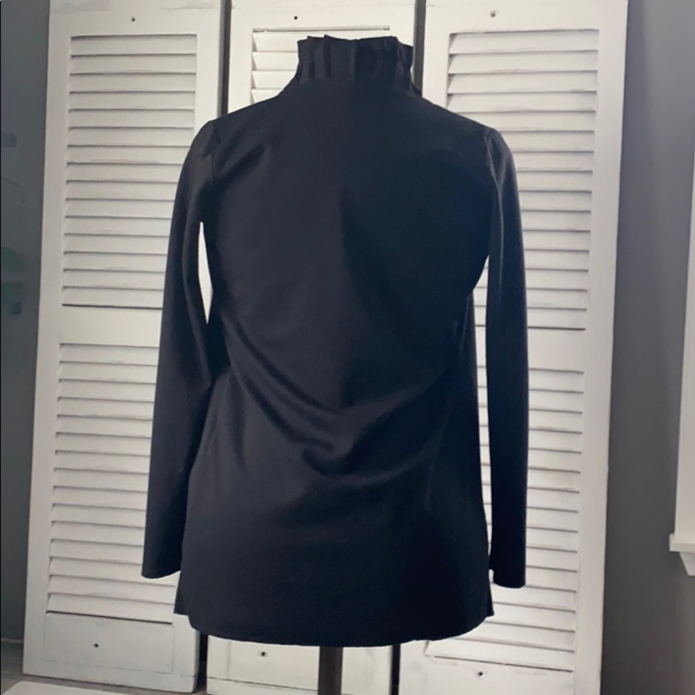 Fever Black Ruffle Open Front Cardigan - Picture 2 of 5